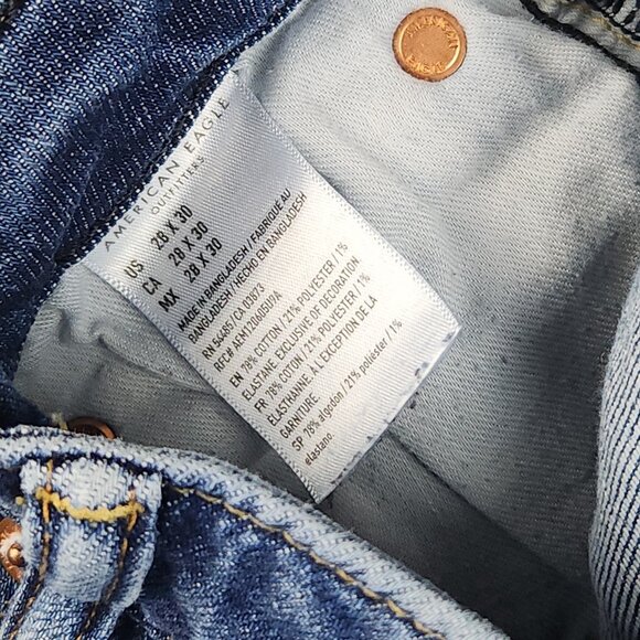 American Eagle Jeans Mens 28x30 Original Fit Straight Leg AirFlex+ Denim Pants - Picture 10 of 12